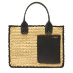 VALEXTRA SOFT TOTE RAFFIA CROCHET MINI BAG