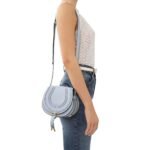 CHLOE MARCIE SMALL SADDLE BAG BLUE
