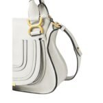 CHLOE MARCIE SMALL DOUBLE CARRY BAG WHITE