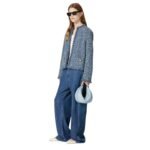 VALENTINO GARAVANI SMALL VLOGO MOON HOBO BAG IN GRAINY CALFSKIN WITH CHAIN