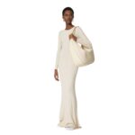 VALENTINO GARAVANI MAXI VLOGO MOON NAPPA LEATHER HOBO BAG WITH CHAIN