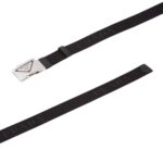 PRADA WOVEN RE-NYLON BELT IN BLACK