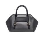 SANTONI BLACK LEATHER HANDBAG