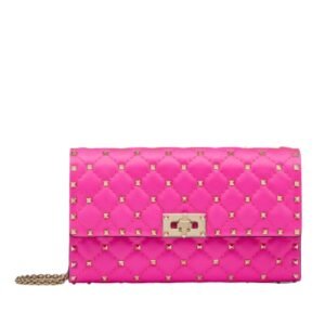 vVALENTINO GARAVANI ROCKSTUD SPIKE NAPPA LEATHER CROSSBODY CLUTCH BAG