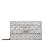 VALENTINO GARAVANI ROCKSTUD SPIKE METALLIC LAMBSKIN SHOULDER BAG
