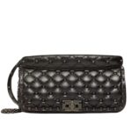 vVALENTINO GARAVANI ROCKSTUD SPIKE CALFSKIN SHOULDER BAG