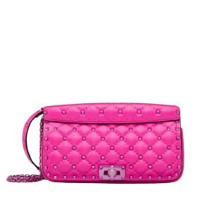 VALENTINO GARAVANI ROCKSTUD SPIKE CALFSKIN SHOULDER BAG
