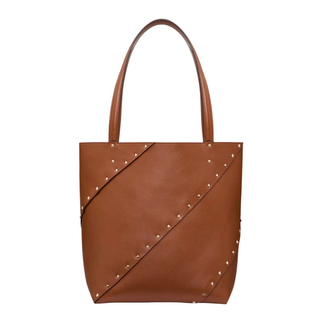 VALENTINO GARAVANI ROCKSTUD WISPY SHOPPING BAG IN CALFSKIN