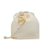 vVALENTINO GARAVANI VLOGO POUF NAPPA LEATHER MINI BUCKET BAG