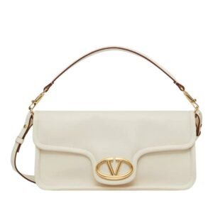 vVALENTINO GARAVANI VLOGO 1960 NAPPA LEATHER SHOULDER BAG