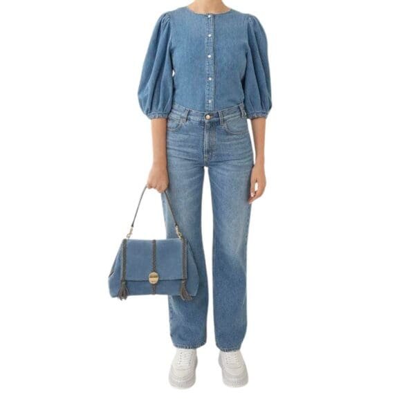 CHLOE PENELOPE MEDIUM SOFT SHOULDER BAG HEAVEN BLUE