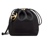 VALENTINO GARAVANI VLOGO POUF NAPPA LEATHER POUCH