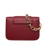 VALENTINO GARAVANI VLOGO O'CLOCK SMALL NAPPA LEATHER SHOULDER BAG WITH CHAIN