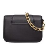 VALENTINO GARAVANI VLOGO O'CLOCK SMALL NAPPA LEATHER SHOULDER BAG WITH CHAIN