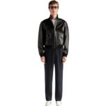 BALLY BLOUSON IN BLACK LEATHER
