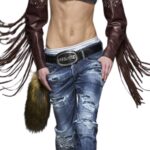 DSQUARED2 PLAQUE BELT SILVER