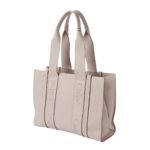 CHLOE MEDIUM WOODY TOTE BAG WILD GREY