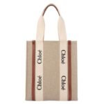 CHLOE WOODY N/S TOTE BAG SEPIA BROWN