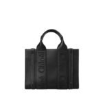 CHLOE SMALL WOODY TOTE BAG BLACK