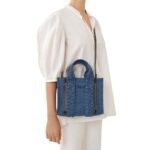 CHLOE SMALL WOODY TOTE BAG DENIM
