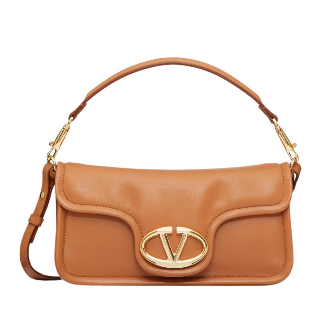 VALENTINO GARAVANI VLOGO 1960 NAPPA LEATHER MEDIUM SHOULDER BAG