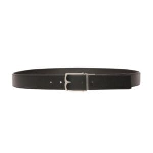 BALLY 35MM DRESS BELT IN BLACK LEATHER