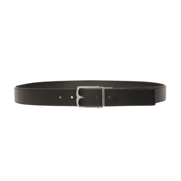 BALLY 35MM DRESS BELT IN BLACK LEATHER