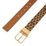 BALLY ADJUSTABLE 35MM DRESS BELT IN DESERT TPU AND LEATHER