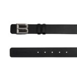 BALLY B-BOLD 35MM BELT IN BLACK LEATHER