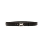 BALLY B-BOLD 35MM REVERSIBLE AND ADJUSTABLE BELT IN BLACK LEATHER