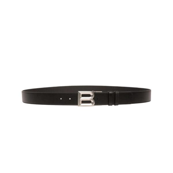 BALLY B-BOLD 35MM REVERSIBLE AND ADJUSTABLE BELT IN BLACK LEATHER