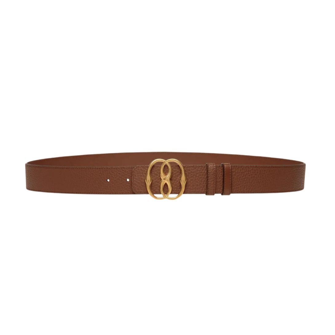 BALLY ICONIC 35MM BELT IN BROWN LEATHER