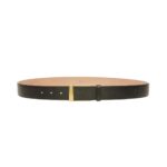 BALLY DRESS BELT IN BLACK LEATHER