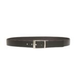 BALLY DRESS BELT IN BLACK LEATHER
