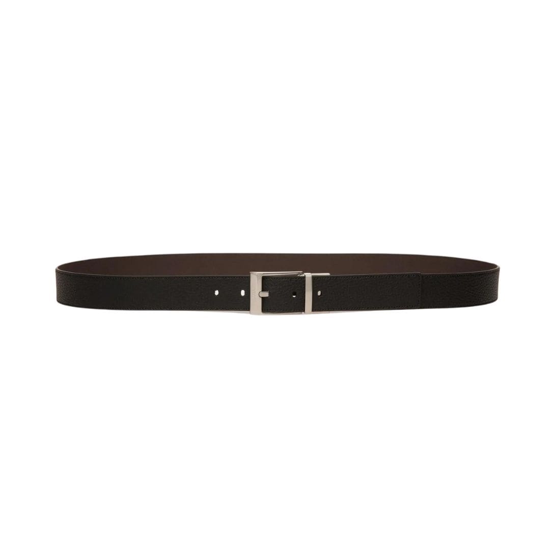 BALLY DRESS BELT IN BROWN AND BLACK LEATHER