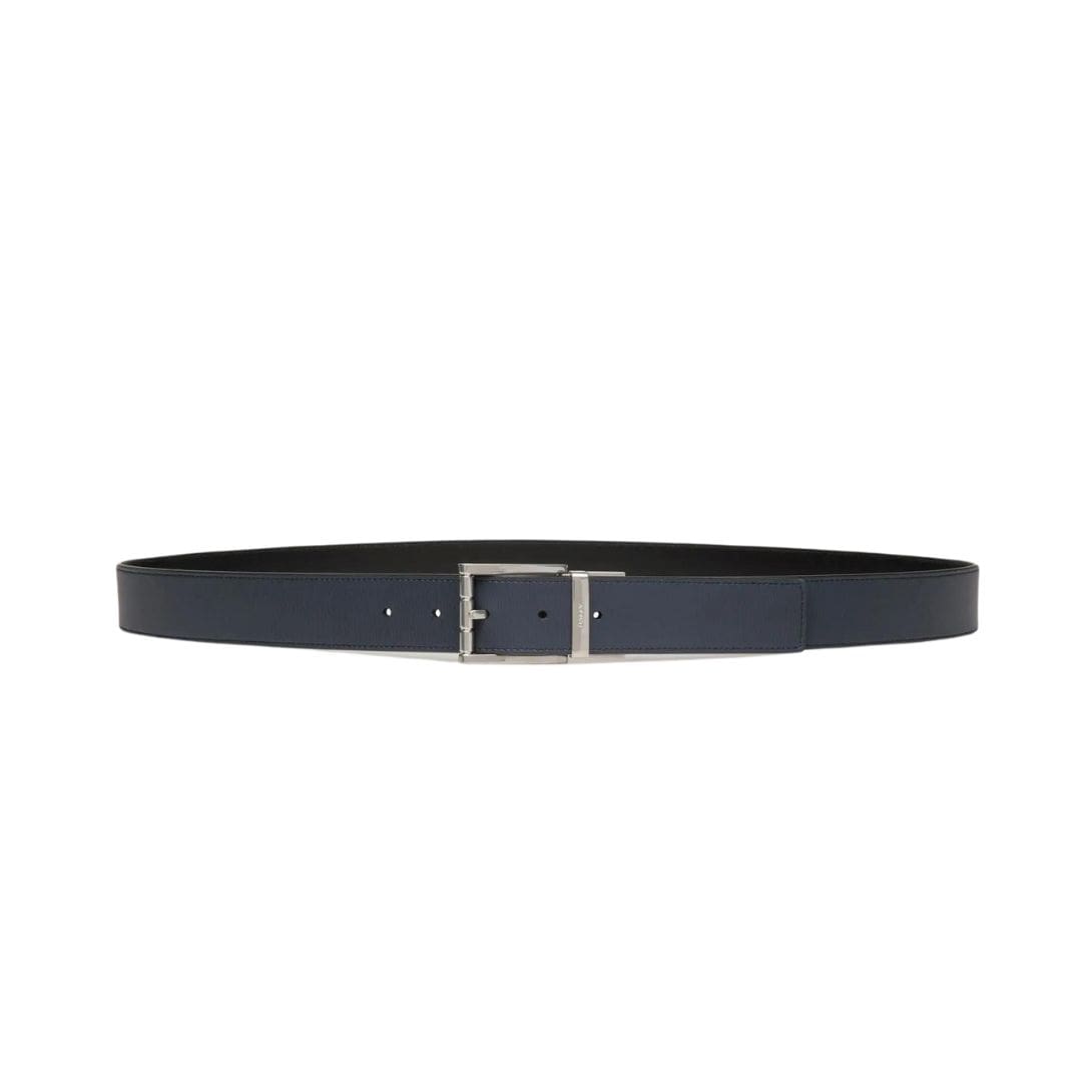 BALLY DRESS BELT IN MIDNIGHT LEATHER