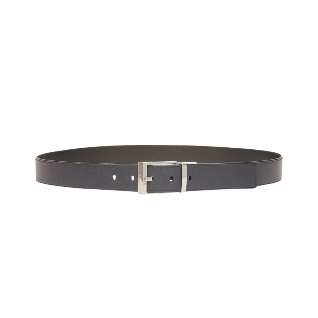 BALLY DRESS BELT IN MIDNIGHT LEATHER