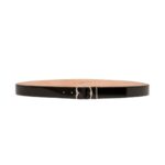 BALLY EMBLEM 35MM BELT IN BLACK PATENT LEATHER
