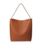 STELLA MCCARTNEY FRAYME STUDDED GRAINY ALTER MAT TOTE BAG