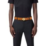 VERSACE MEDUSA BIGGIE REVERSIBLE LEATHER belt 4 cm