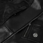 VERSACE LEATHER BOMBER JACKET