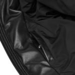 VERSACE LEATHER ZIP PUFFER JACKET