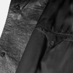 VERSACE LONG LEATHER COAT