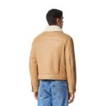 VERSACE SHEARLING LEATHER BLOUSON JACKET