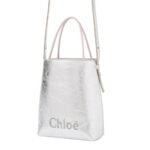 CHLOÉ SENSE MICRO TOTE BAG SILVER