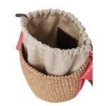 CHLOE SMALL WOODY BASKET PINK & RED