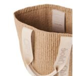 CHLOE LARGE WOODY BASKET IN FAIR TRADE PAPER WILD GREY