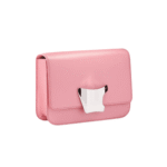 SANTONI PINK LEATHER CROSSBODY BAG