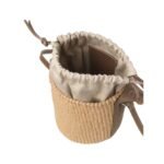 CHLOE SMALL WOODY HAMPER IN FAIR-TRADE PAPER DARK NUT