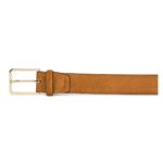 SANTONI BROWN SUEDE ADJUSTABLE BELT